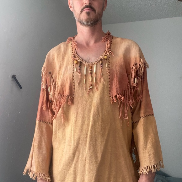 Gorgeous vintage beaded hippie shirt (cotton) - Picture 2 of 7